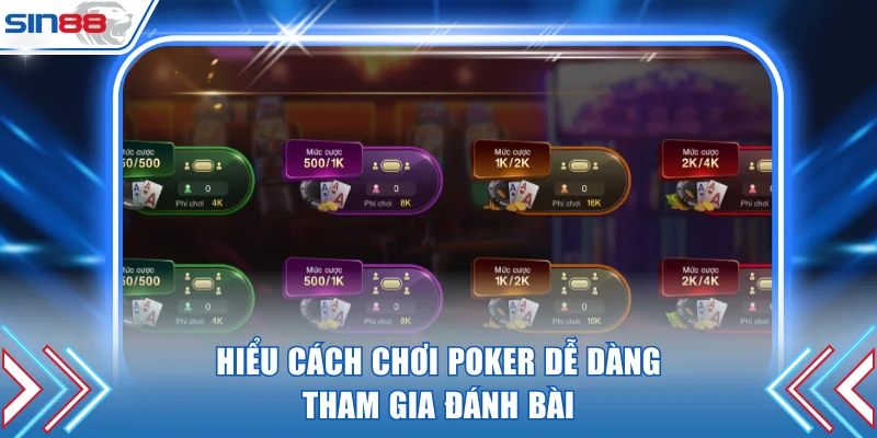 Hiểu cách chơi Poker dễ dàng tham gia đánh bài
