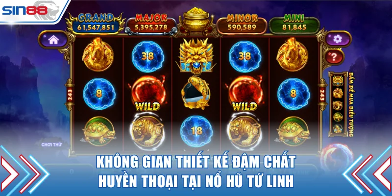 Không gian thiết kế đậm chất huyền thoại tại nổ hũ Tứ Linh